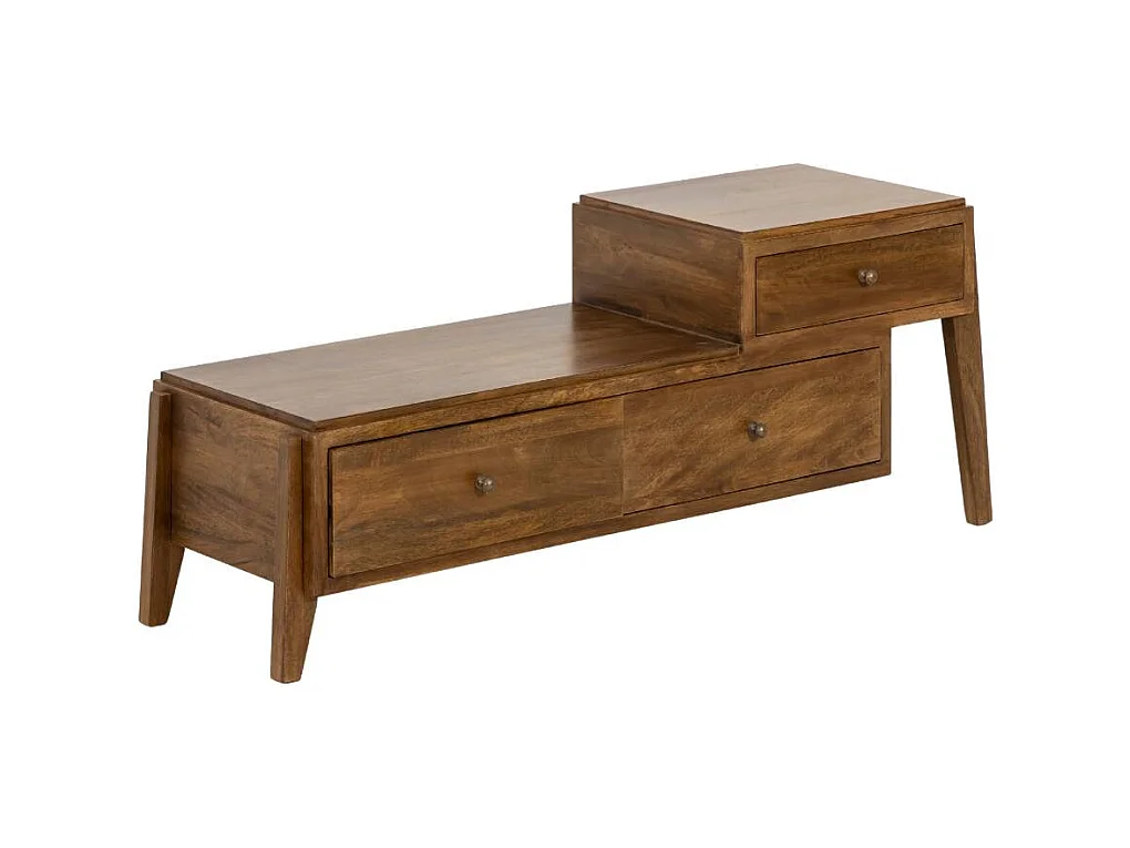 Mueble de TV de 3 cajones en madera de mango Remick