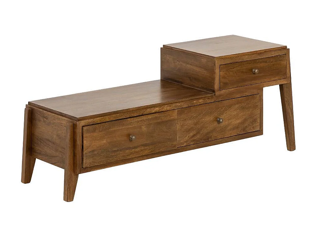 Mueble de TV de 3 cajones en madera de mango Remick