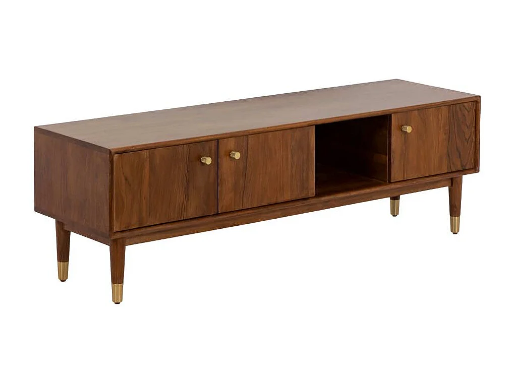 Meuble TV 3 portes en bois d'acacia Emiel