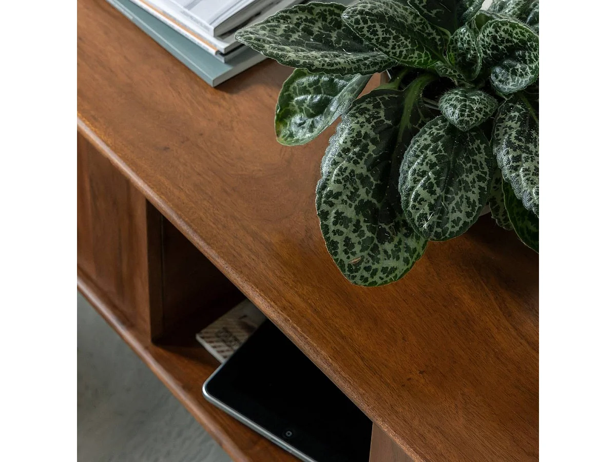 Meuble TV 3 portes en bois d'acacia Emiel