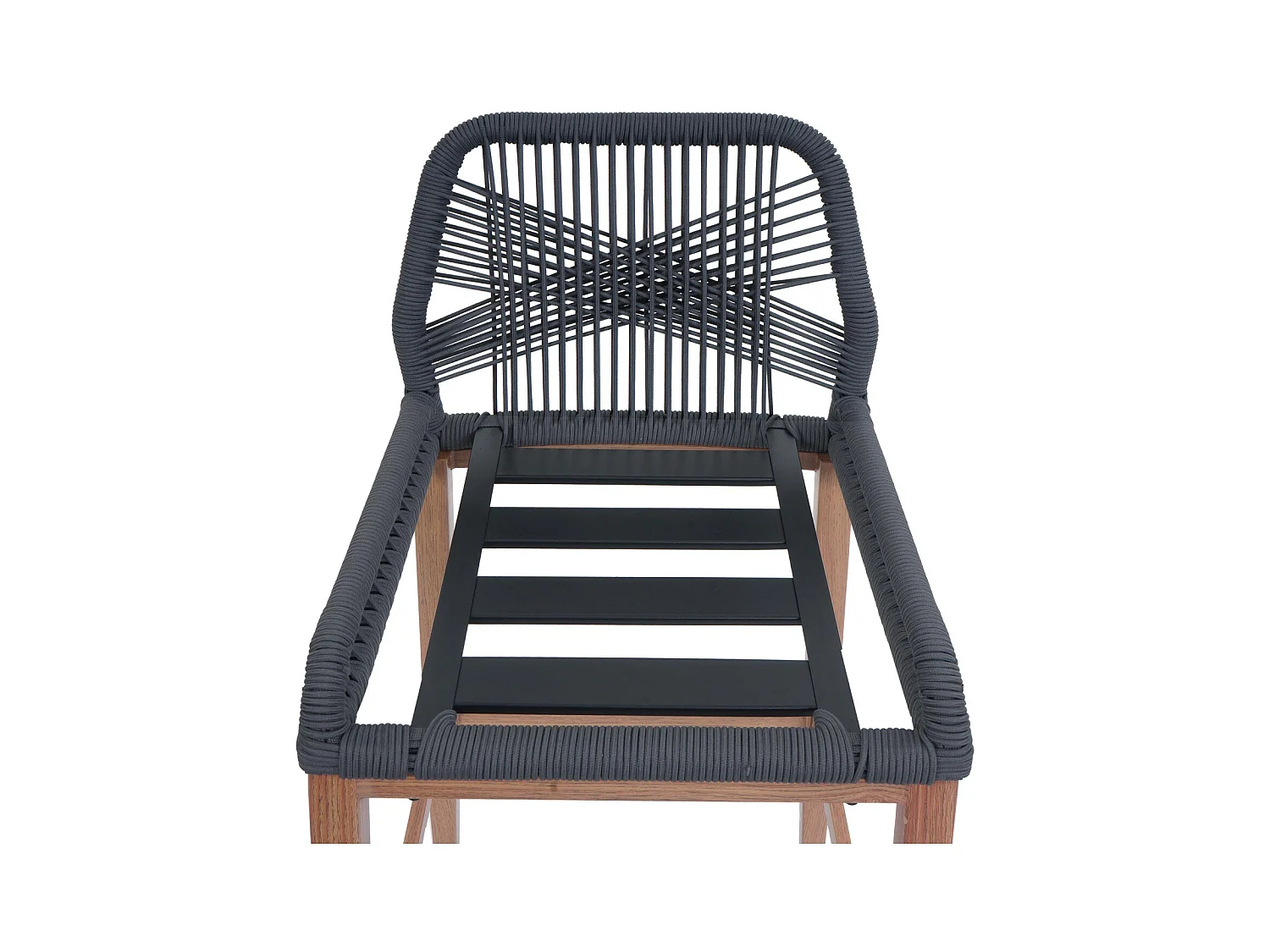 Barhocker MCW-O21 (2er-Set), Anthrazit, Kissen taupe