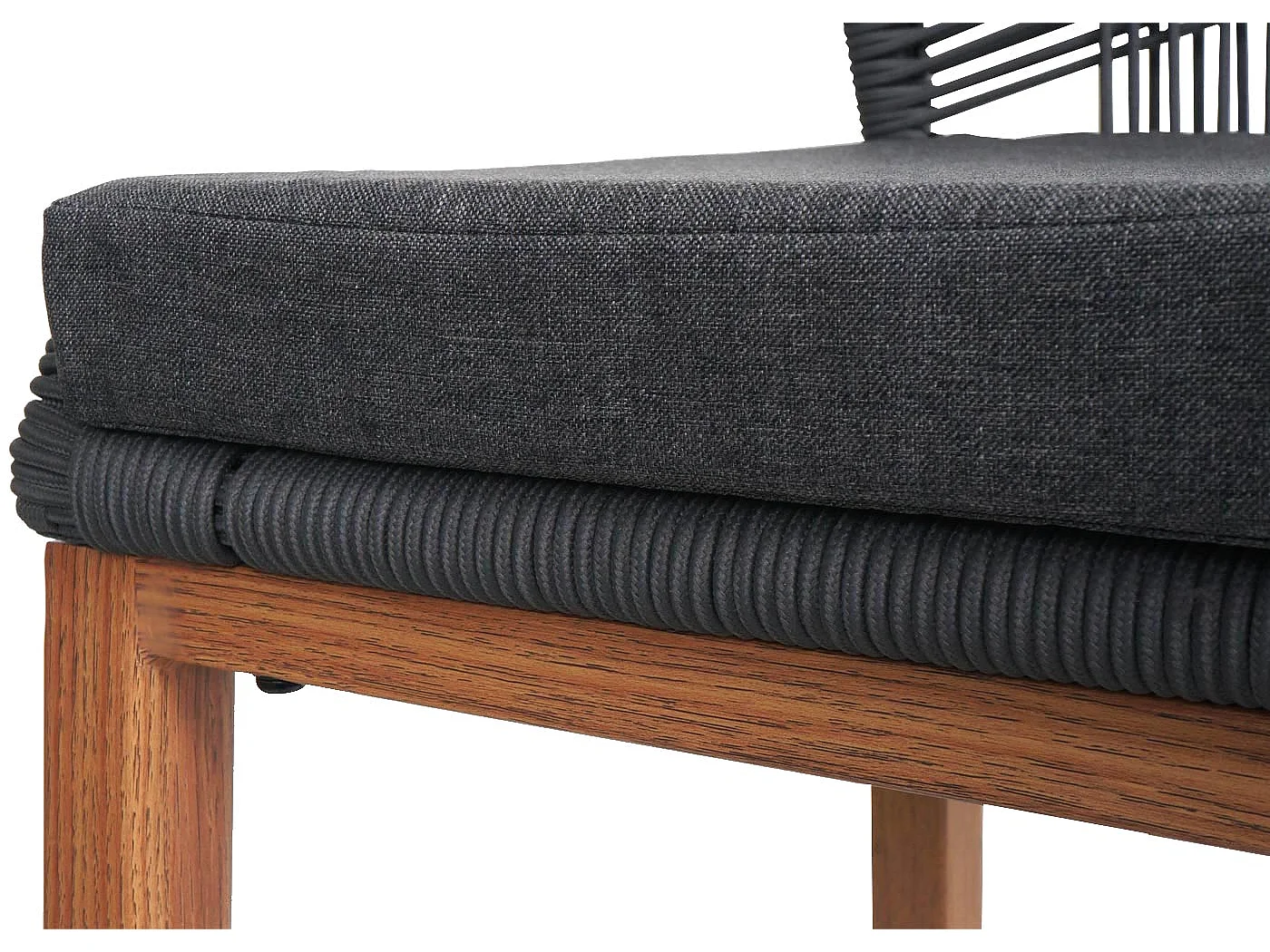 Tabouret de bar MCW-O21 (lot de 2),  anthracite, coussin gris foncé