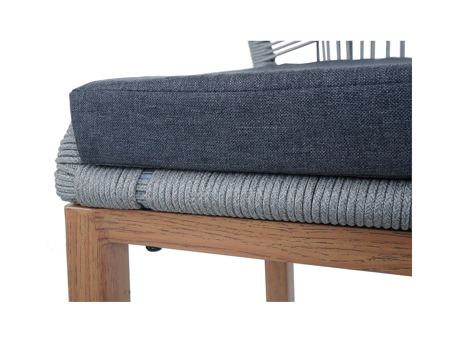 Barhocker MCW-O21 (2er-Set), Hellgrau, Kissen dunkelgrau