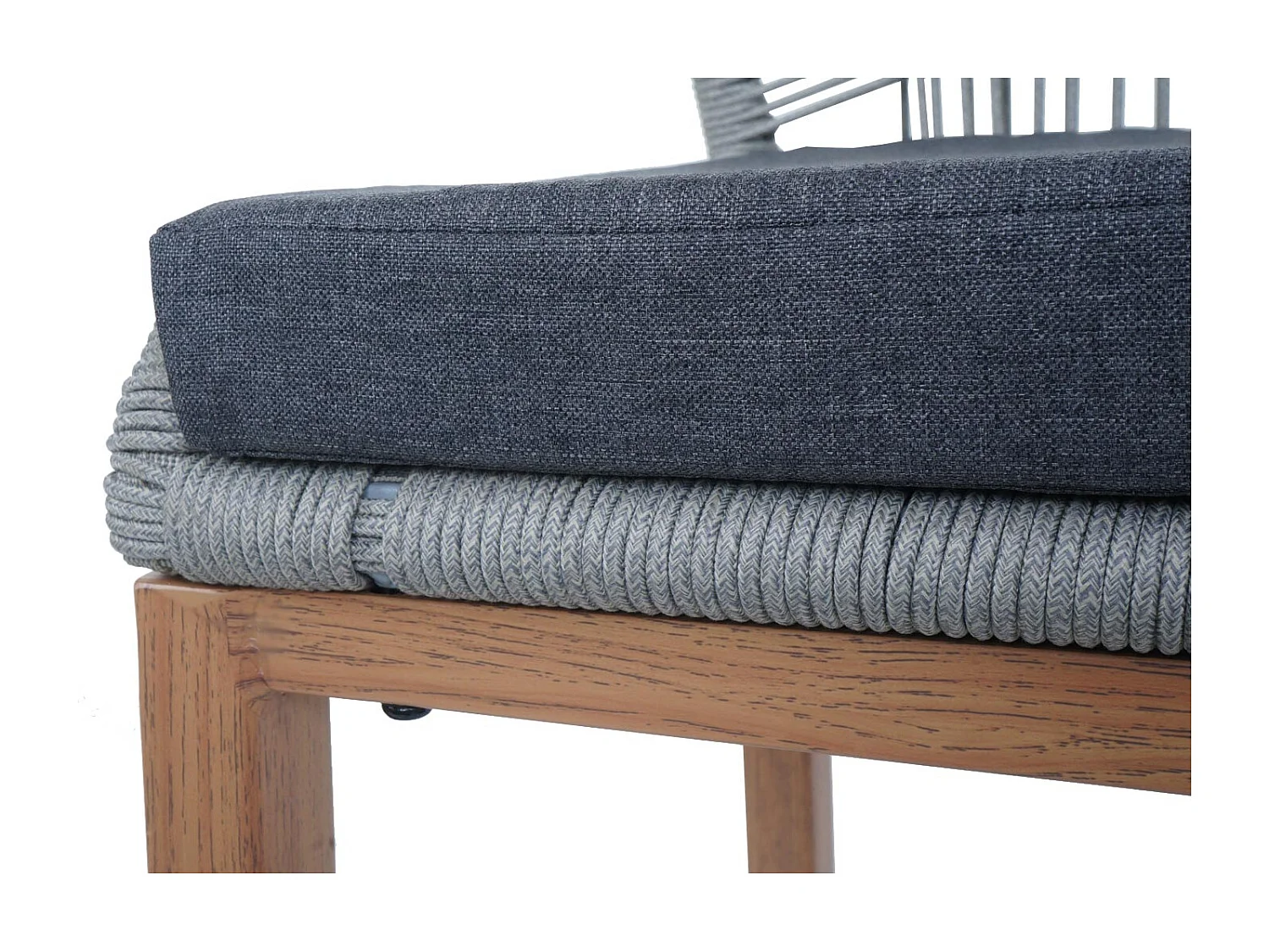 Barkruk MCW-O21 (set van 2),  lichtgrijs, donkergrijs kussen