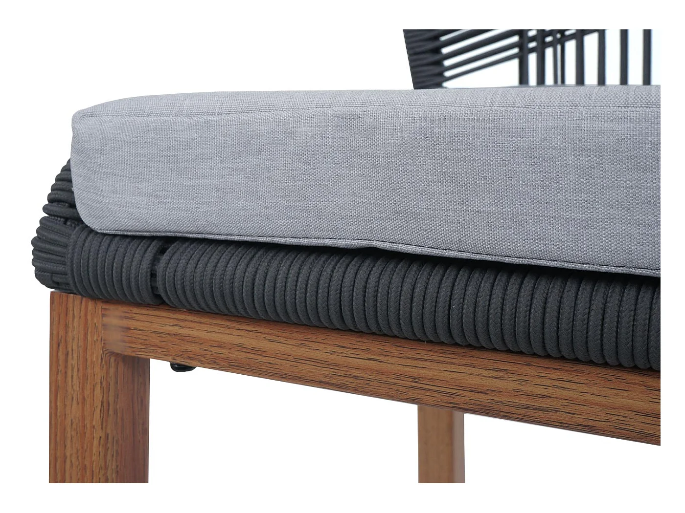 Tabouret de bar MCW-O21 (lot de 2),  anthracite, coussin gris clair