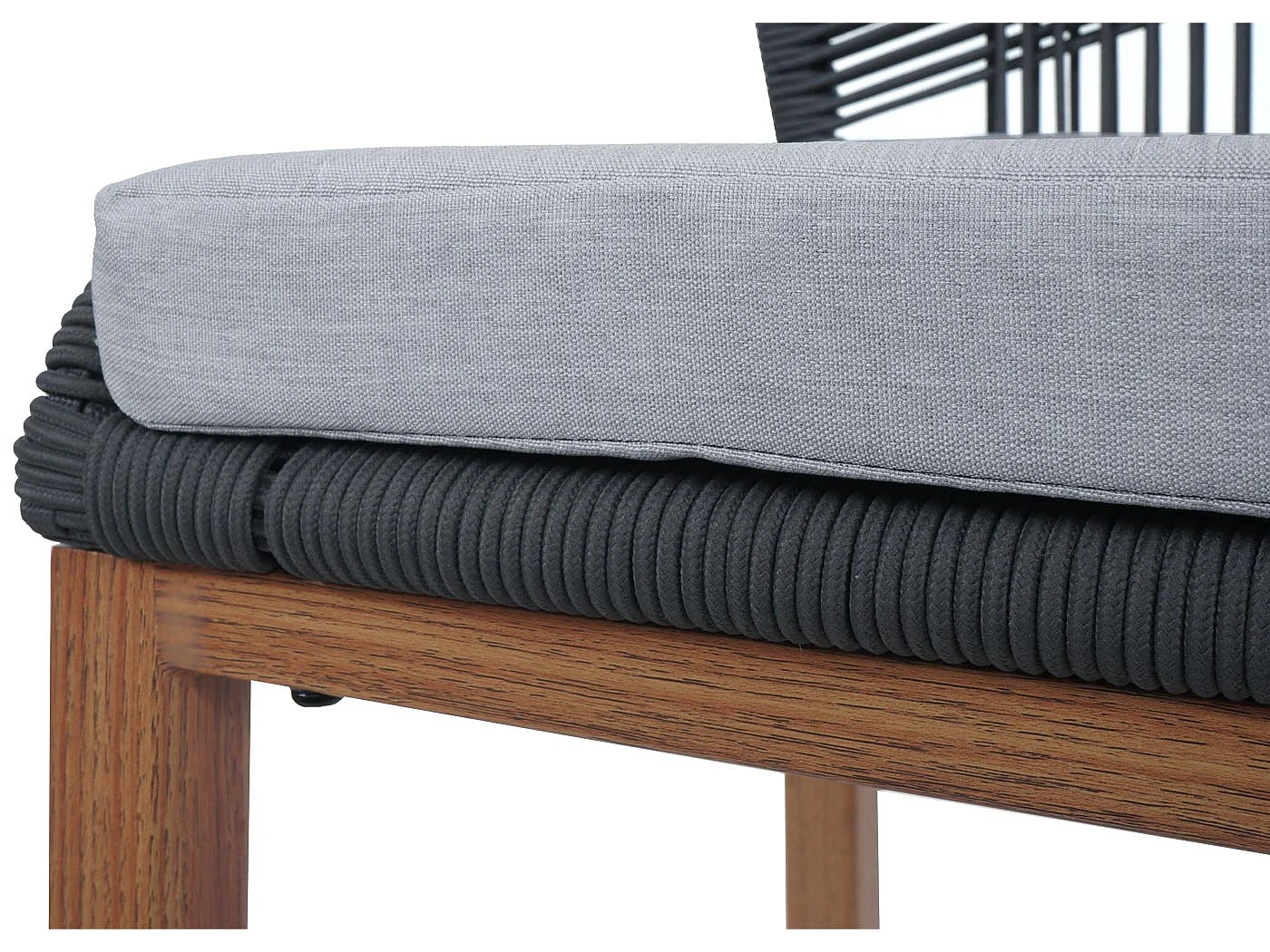 Tabouret de bar MCW-O21 (lot de 2),  anthracite, coussin gris clair