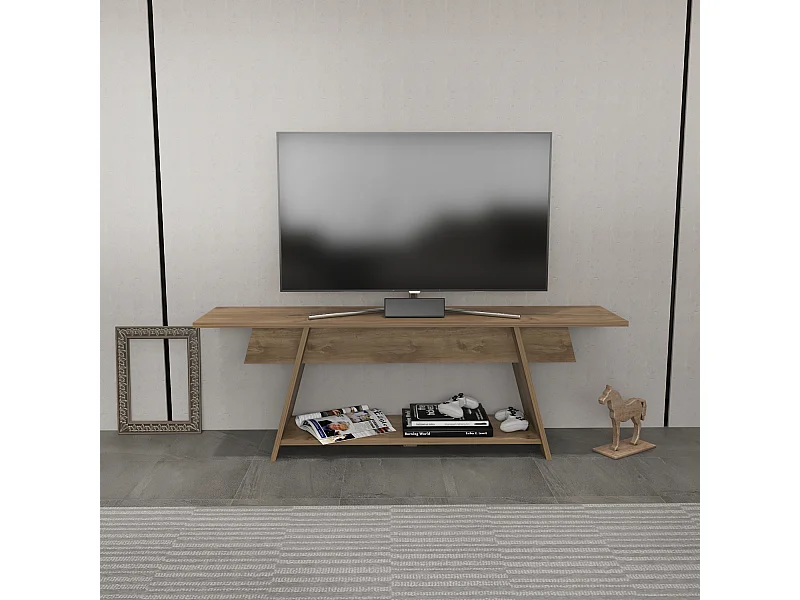 Meuble TV Lanca 120 cm Design Scandinavien, Simple et Chic