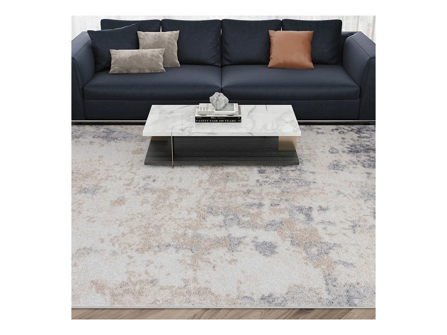 Diamond Tapis 120 x 160 cm Idéal Pour Salon et Bureau | Dessin abstrait