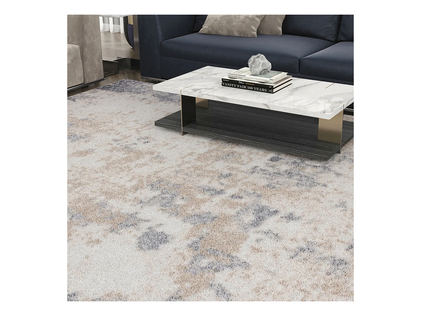 Diamond Tapis 120 x 160 cm Idéal Pour Salon et Bureau | Dessin abstrait