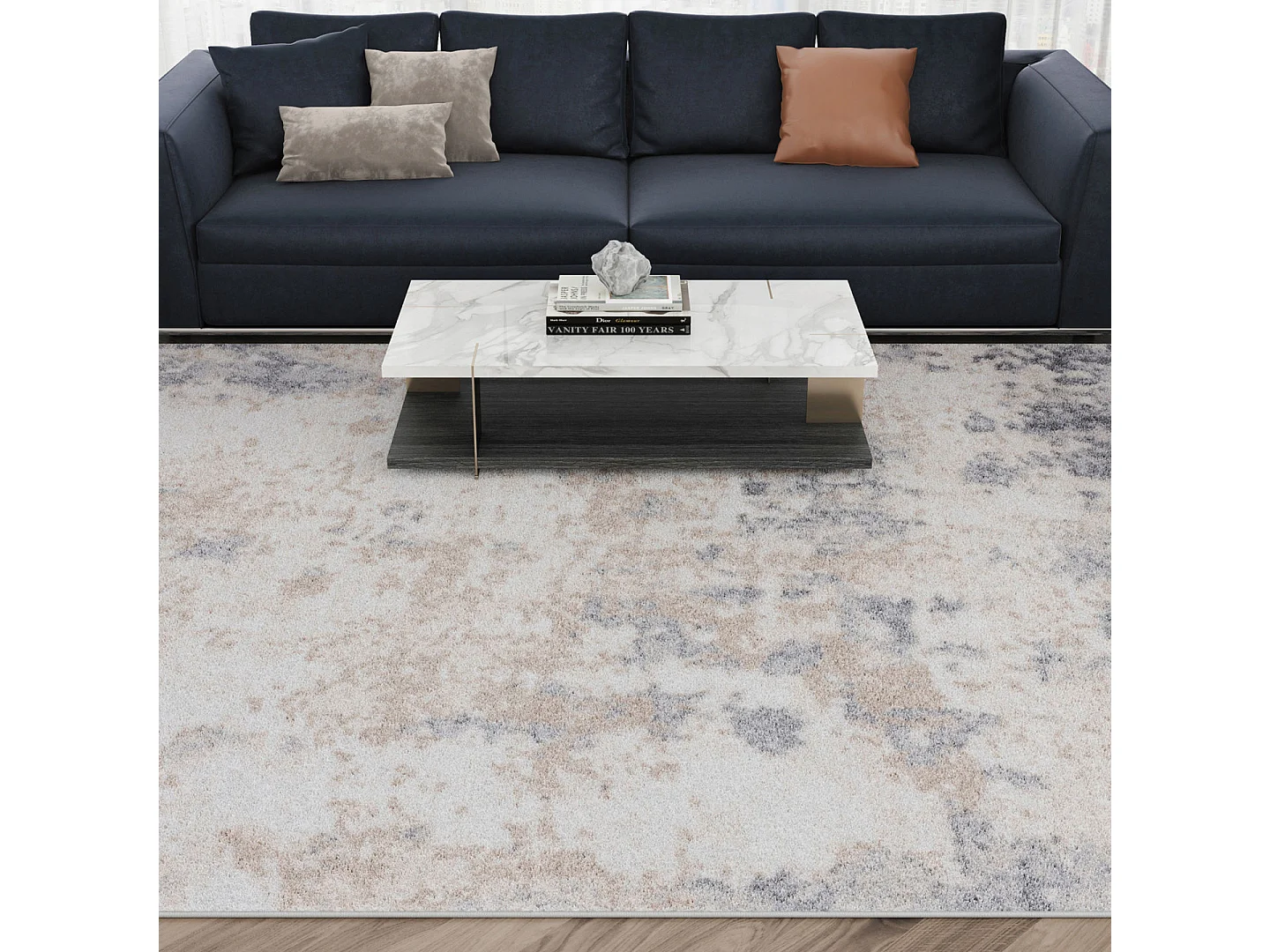 Diamond Tapis 120 x 160 cm Idéal Pour Salon et Bureau | Dessin abstrait