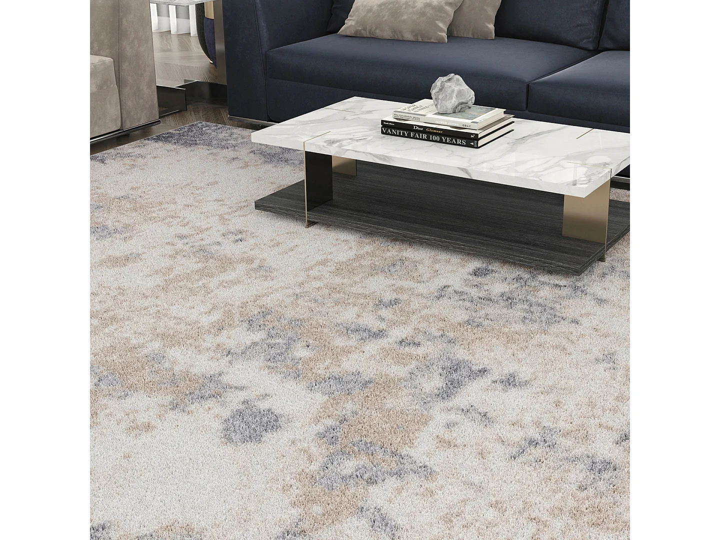 Diamond Tapis 120 x 160 cm Idéal Pour Salon et Bureau | Dessin abstrait