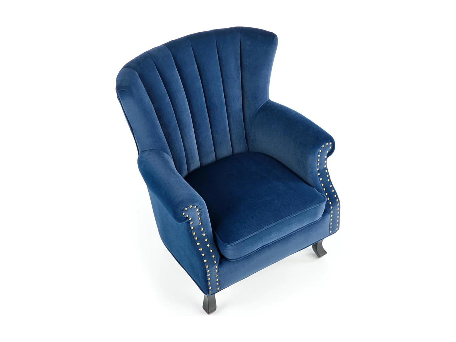 Fauteuil relax Titan/Housse en tissu velours/Bleu