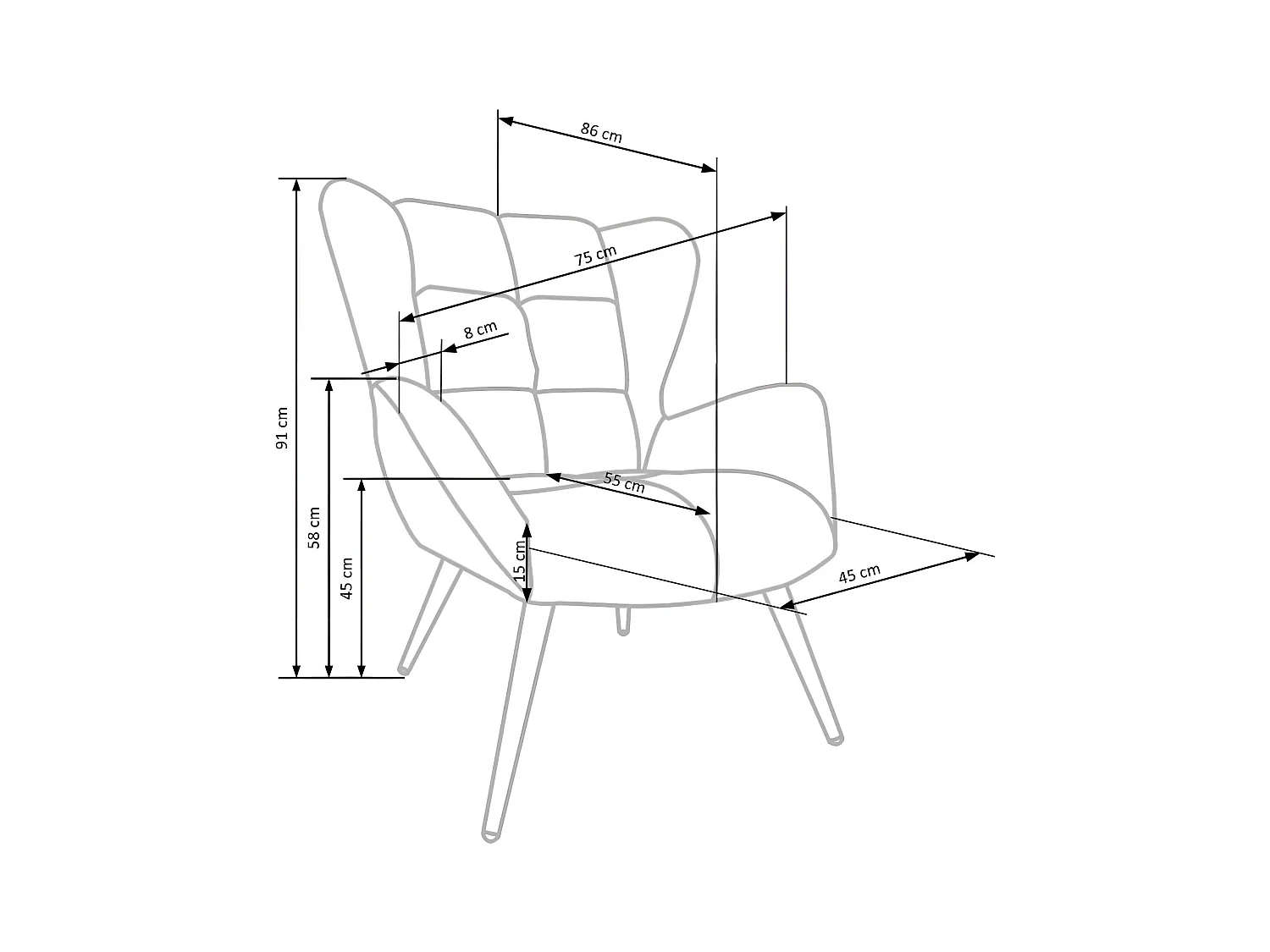 Relax Sessel Tyrion V/Stoffbezug/Grün