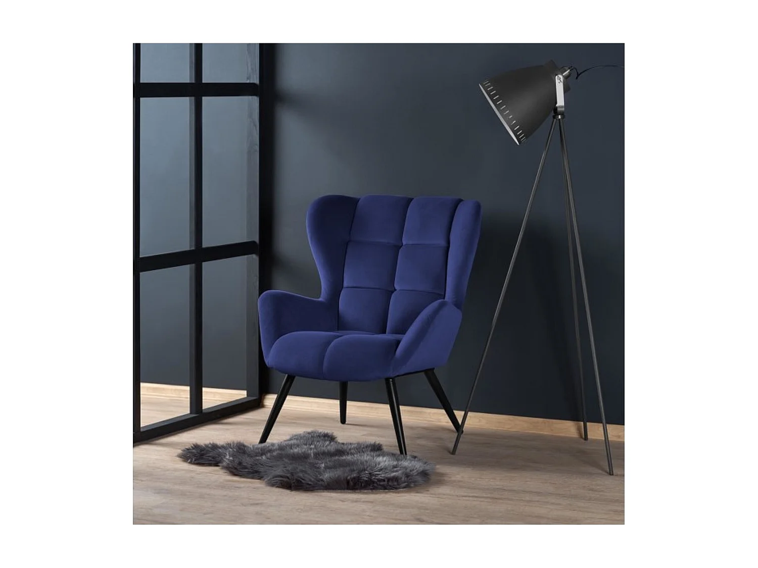 Relax Poltrona Tyrion B/Tessuto/blu