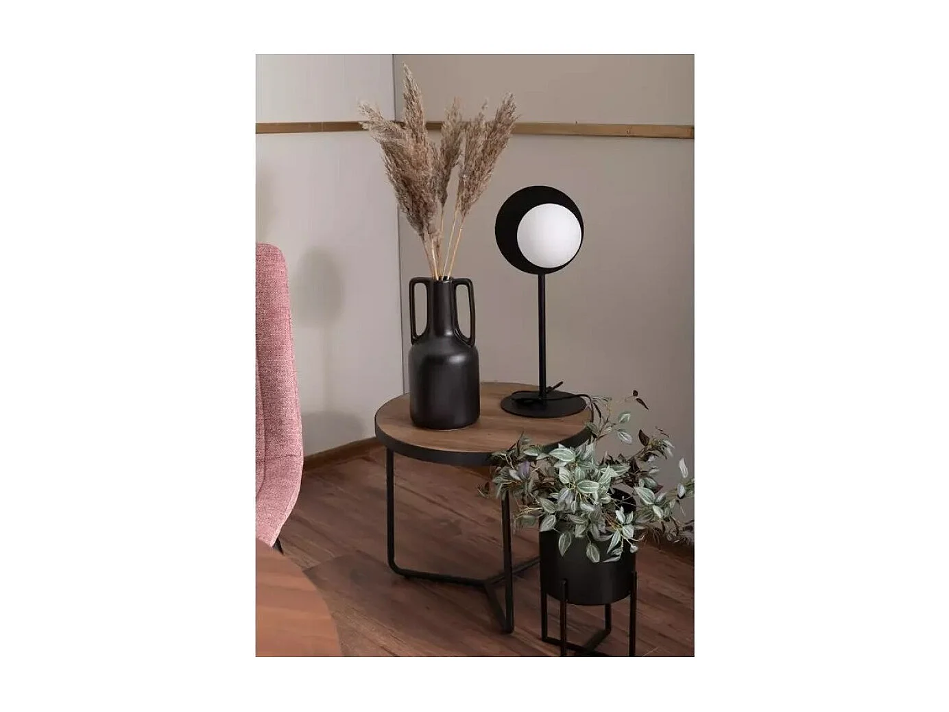 Couchtisch Demeter-Set/MDF&Furnier/Metall/Braun&Schwarz