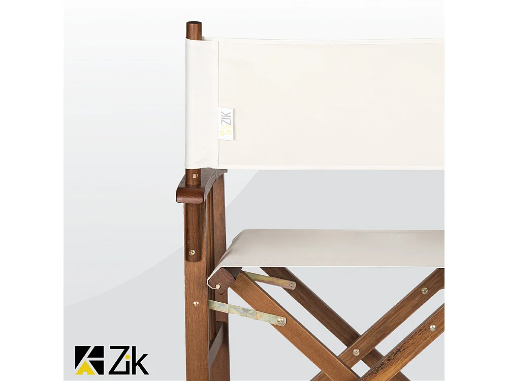 Set 2 Sedie da Giardino Esterno, Poltrone Regista Pieghevoli con Braccioli, in Legno e Poliestere, Design Moderno Outdoor 55x48x86