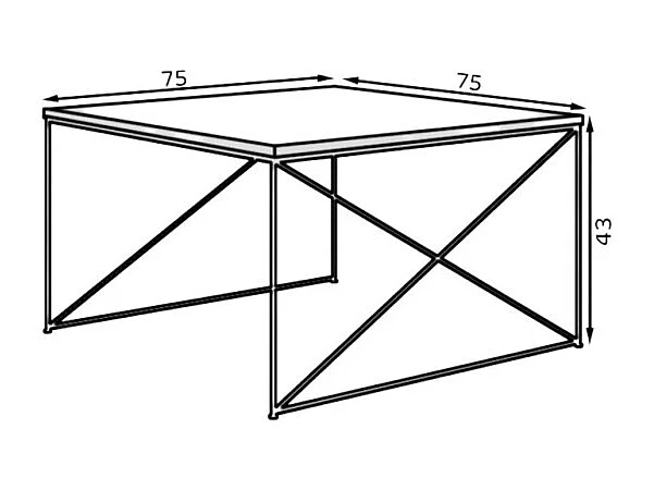 Table basse Elia Premium/Contreplaqué et métal/Or&artisan