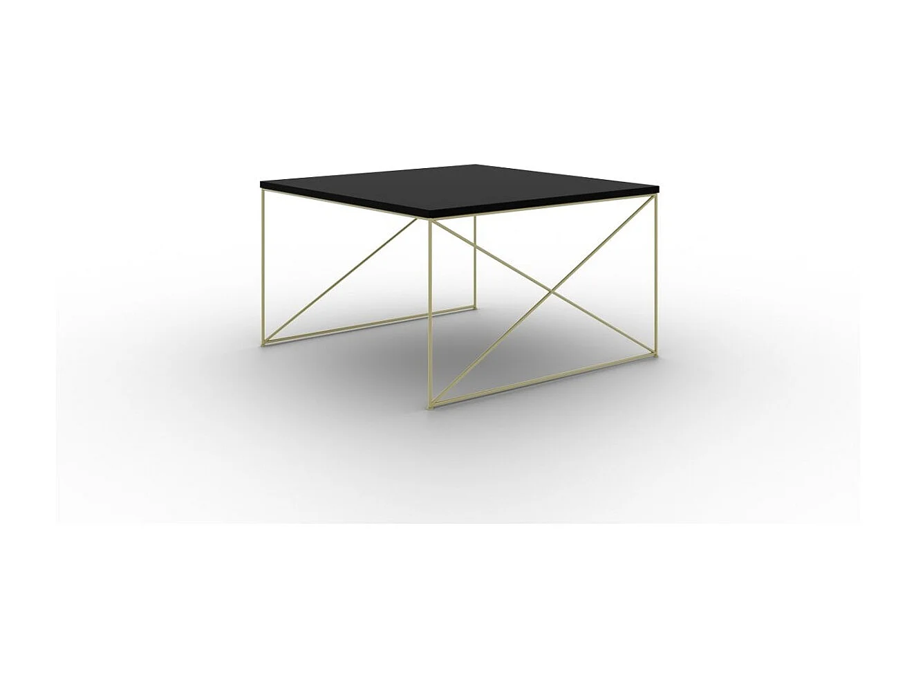 Table basse Elia Premium/Contreplaqué et métal/Or&noir