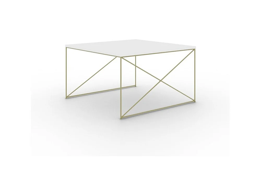 Couchtisch Elia Premium/Sperholz&Metall/Gold&Weiss