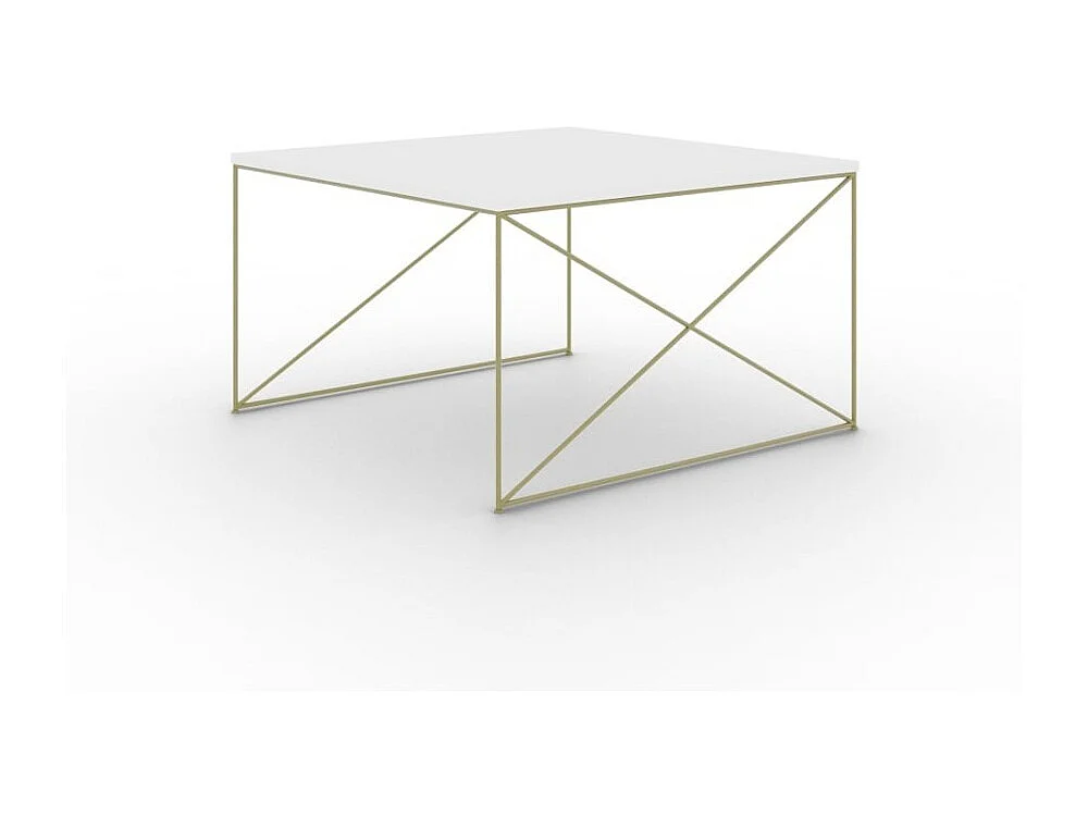 Couchtisch Elia Premium/Sperholz&Metall/Gold&Weiss