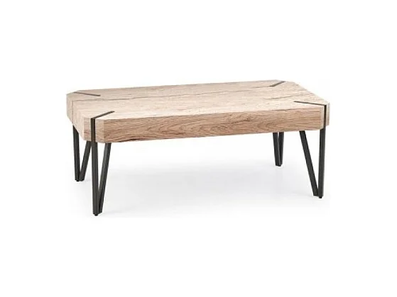 Couchtisch Emily/MDF&Metall/Eichebraun