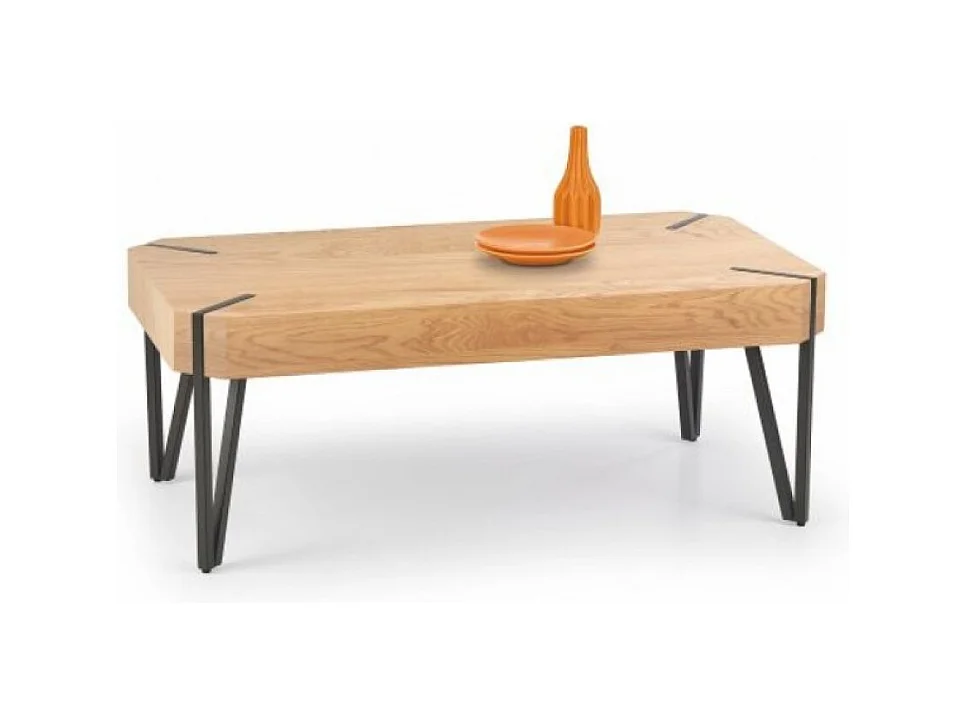 Couchtisch Emily/MDF&Metall/Eichebraun