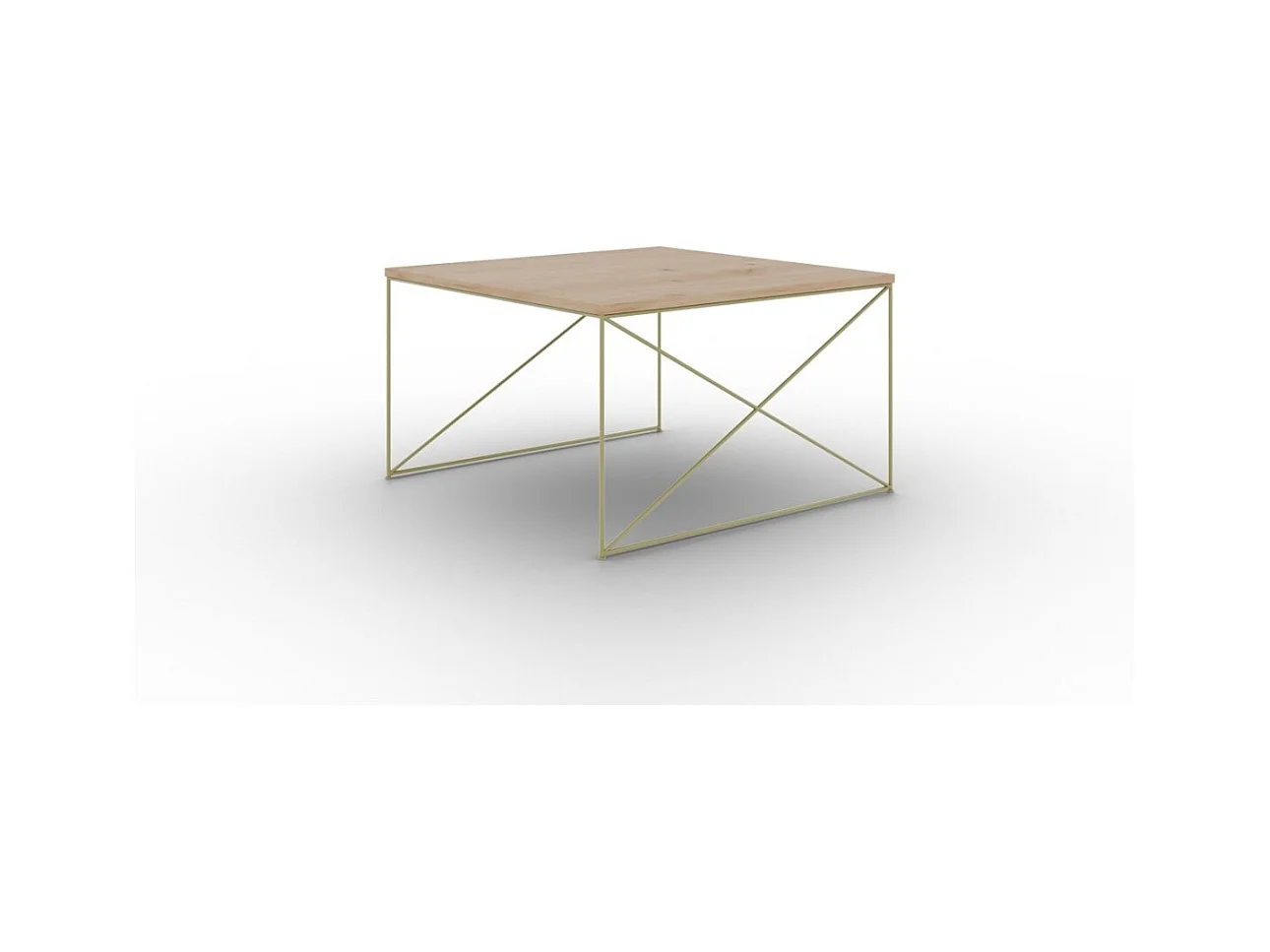 Table basse Elia Premium/Contreplaqué et métal/Or&Sonoma