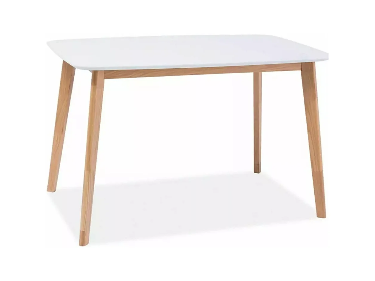 Tavolo da pranzo Mosso (75x120)/MDF/Bianco e Marrone