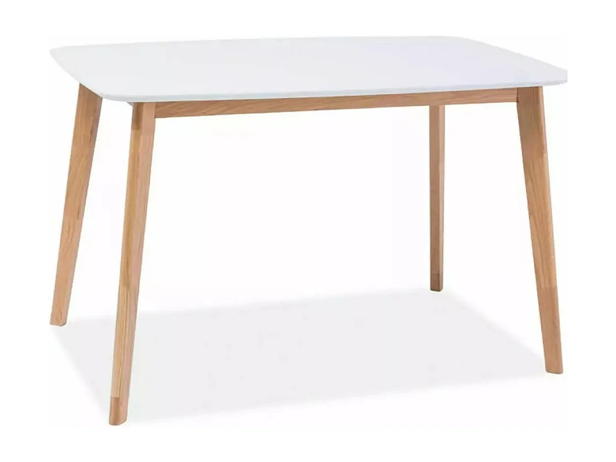 Tavolo da pranzo Mosso (75x120)/MDF/Bianco e Marrone