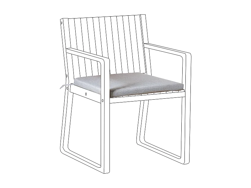 Coussin pour chaise de jardin SASSARI PREMIUM 46 x 46 cm Mélange de gris
