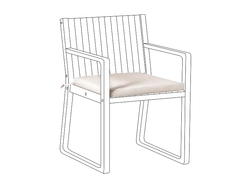 Tuinzitkussen SASSARI PREMIUM 46 x 46 cm Lichtbeige