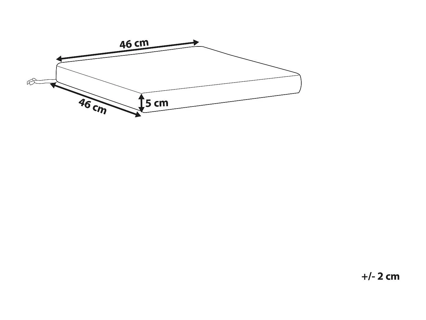 Coussin pour chaise de jardin SASSARI PREMIUM 46 x 46 cm Taupe