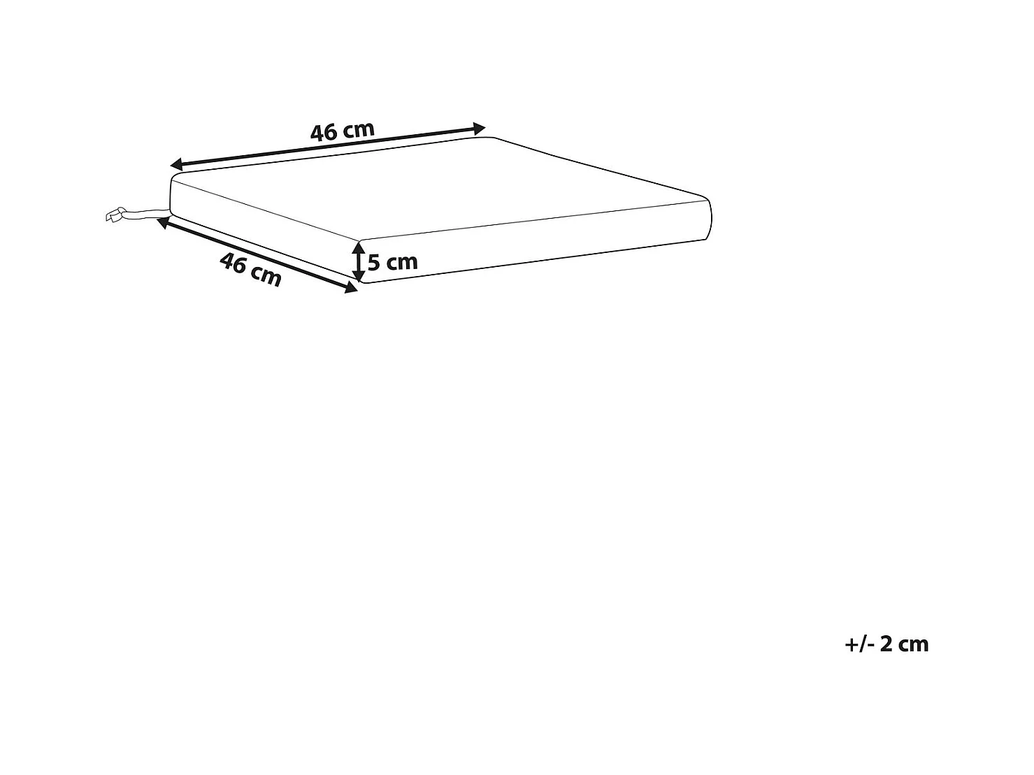 Coussin pour chaise de jardin SASSARI PREMIUM 46 x 46 cm Vert clair