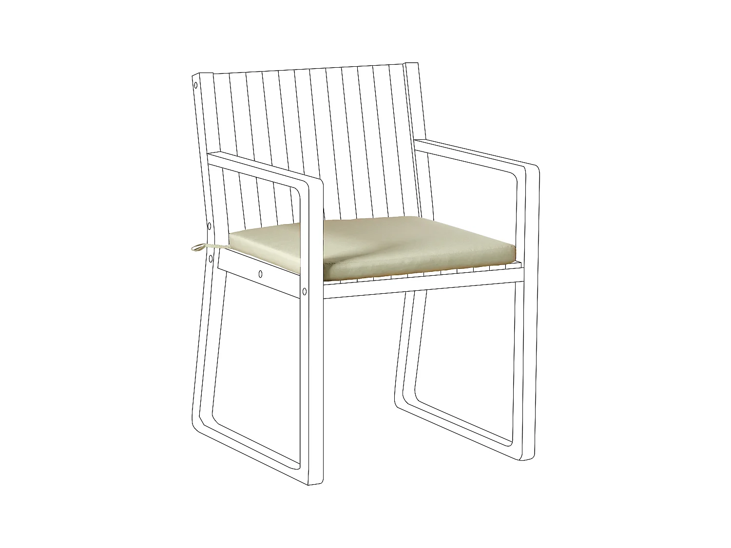 Coussin pour chaise de jardin SASSARI PREMIUM 46 x 46 cm Vert clair