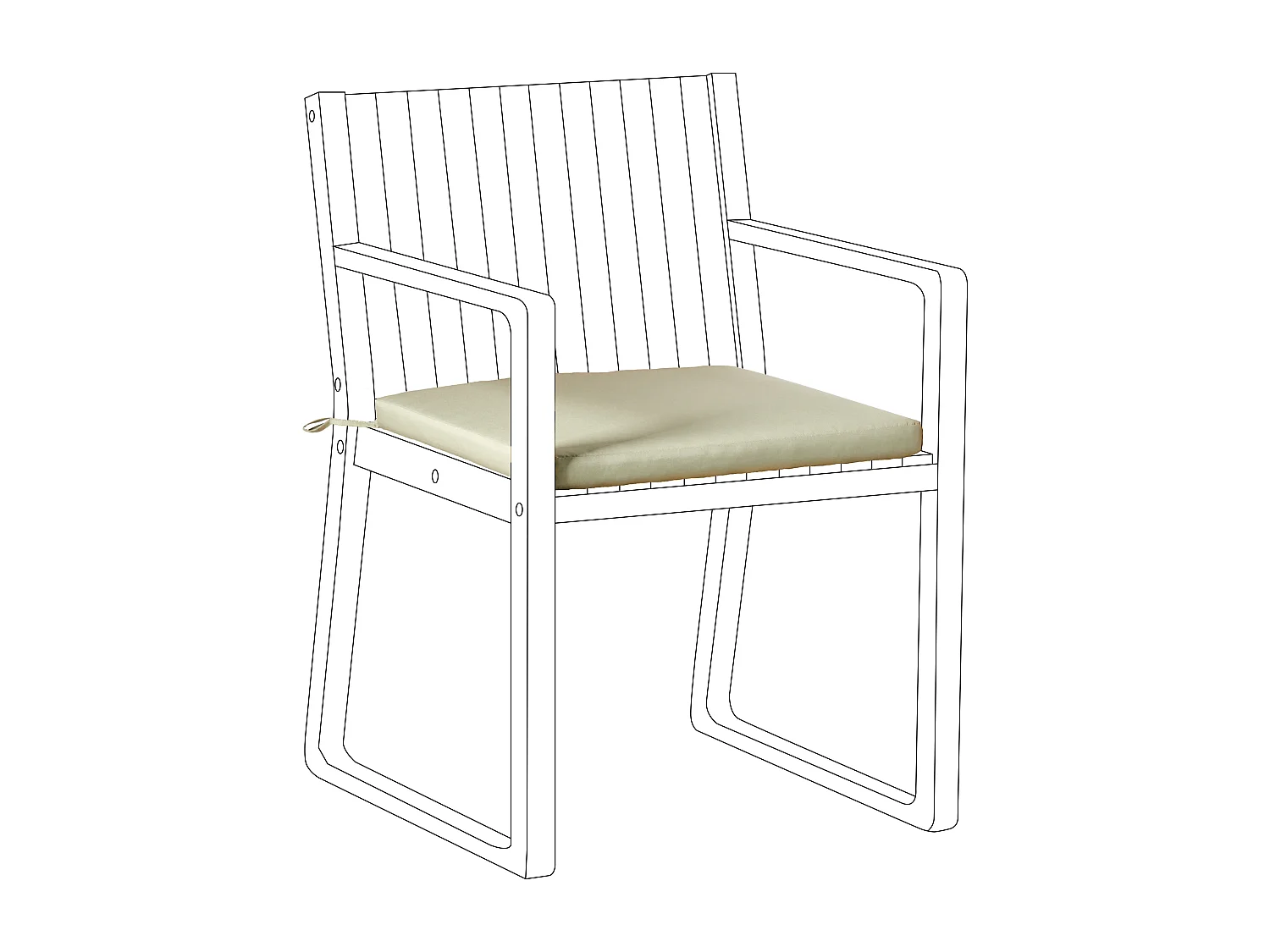 Coussin pour chaise de jardin SASSARI PREMIUM 46 x 46 cm Vert clair