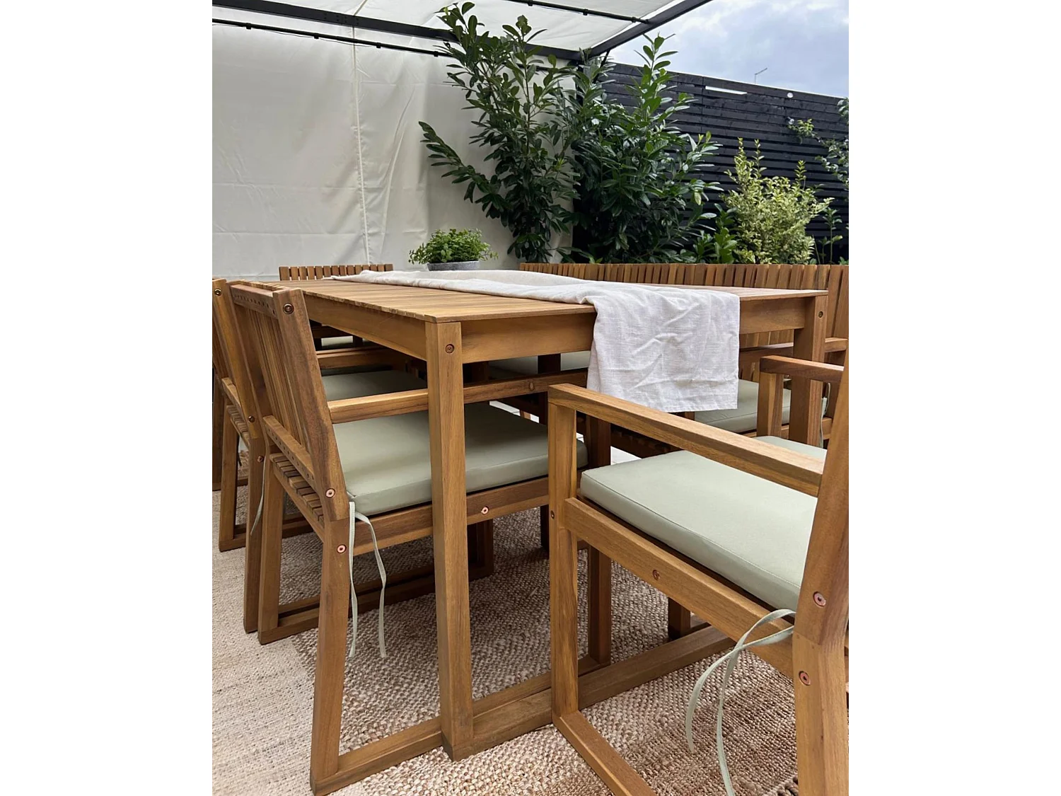Coussin pour chaise de jardin SASSARI PREMIUM 46 x 46 cm Vert clair