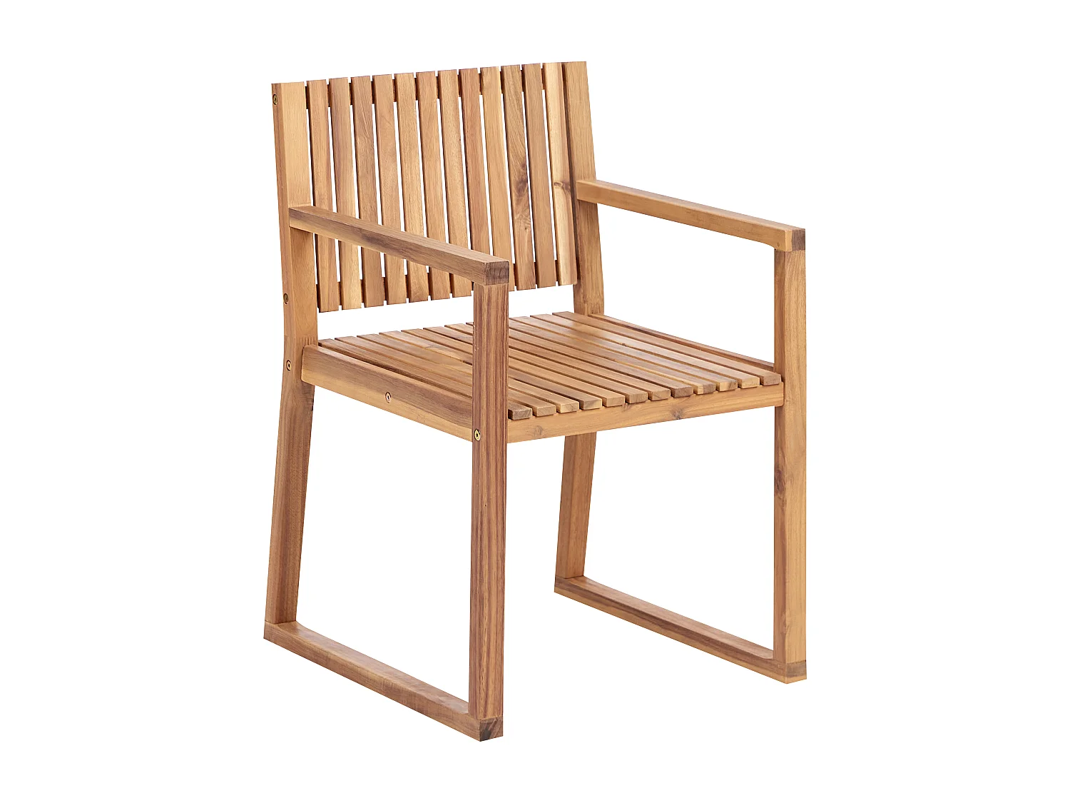 Lot de 2 chaises de jardin avec coussins SASSARI PREMIUM  Bois d'acacia certifié Gris clair