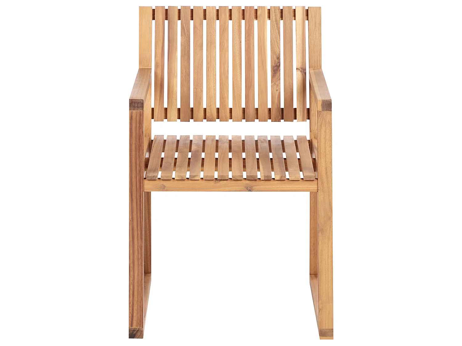 Lot de 2 chaises de jardin avec coussins SASSARI PREMIUM Bois d'acacia certifié Vert clair
