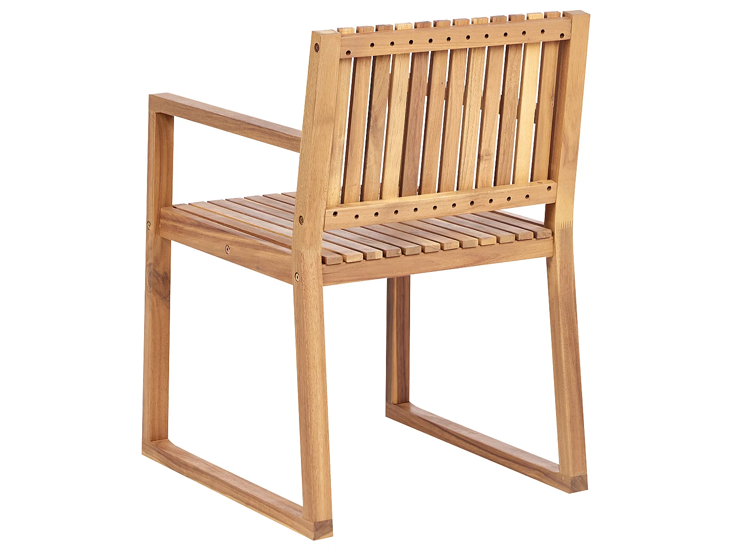 Lot de 2 chaises de jardin avec coussins SASSARI PREMIUM Bois d'acacia certifié Vert clair