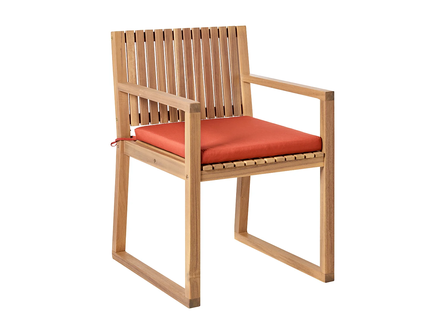 Set van 2 stoelen met zitkussen SASSARI PREMIUM Gecertificeerd acaciahout Rood