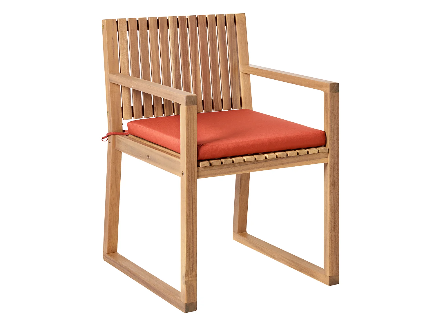 Set van 2 stoelen met zitkussen SASSARI PREMIUM Gecertificeerd acaciahout Rood