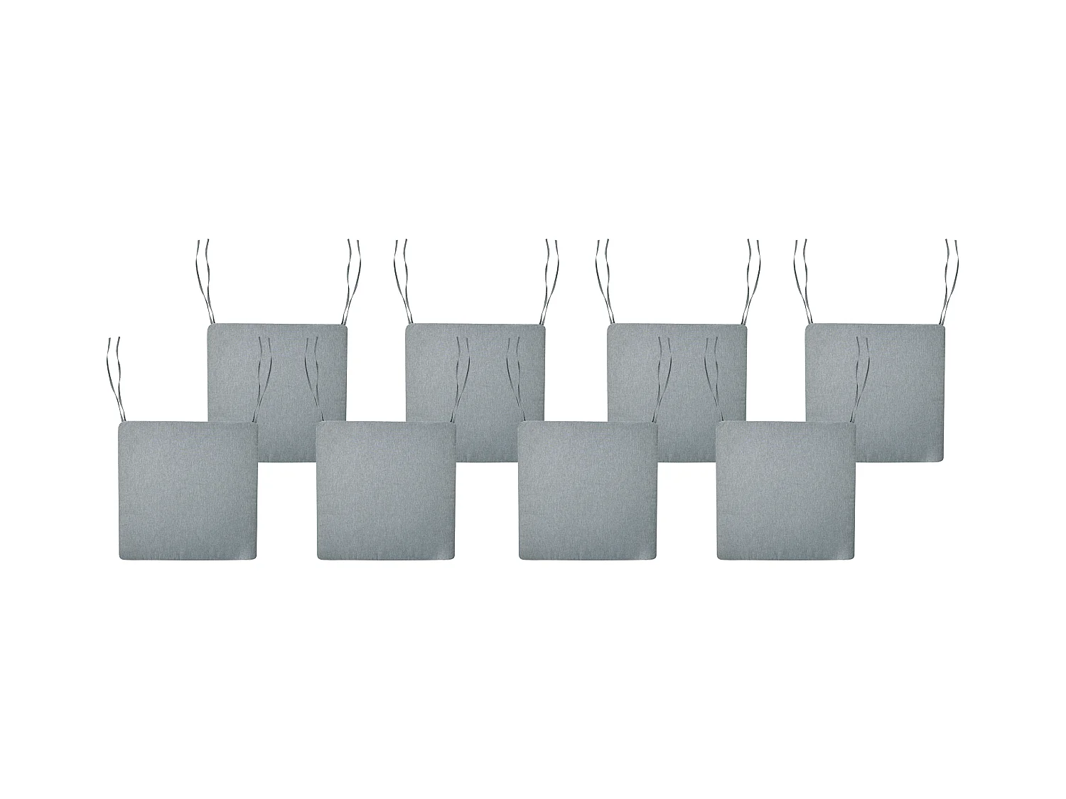 Lot de 8 coussins pour chaises de jardin SASSARI PREMIUM 46 x 46 cm Mélange de gris