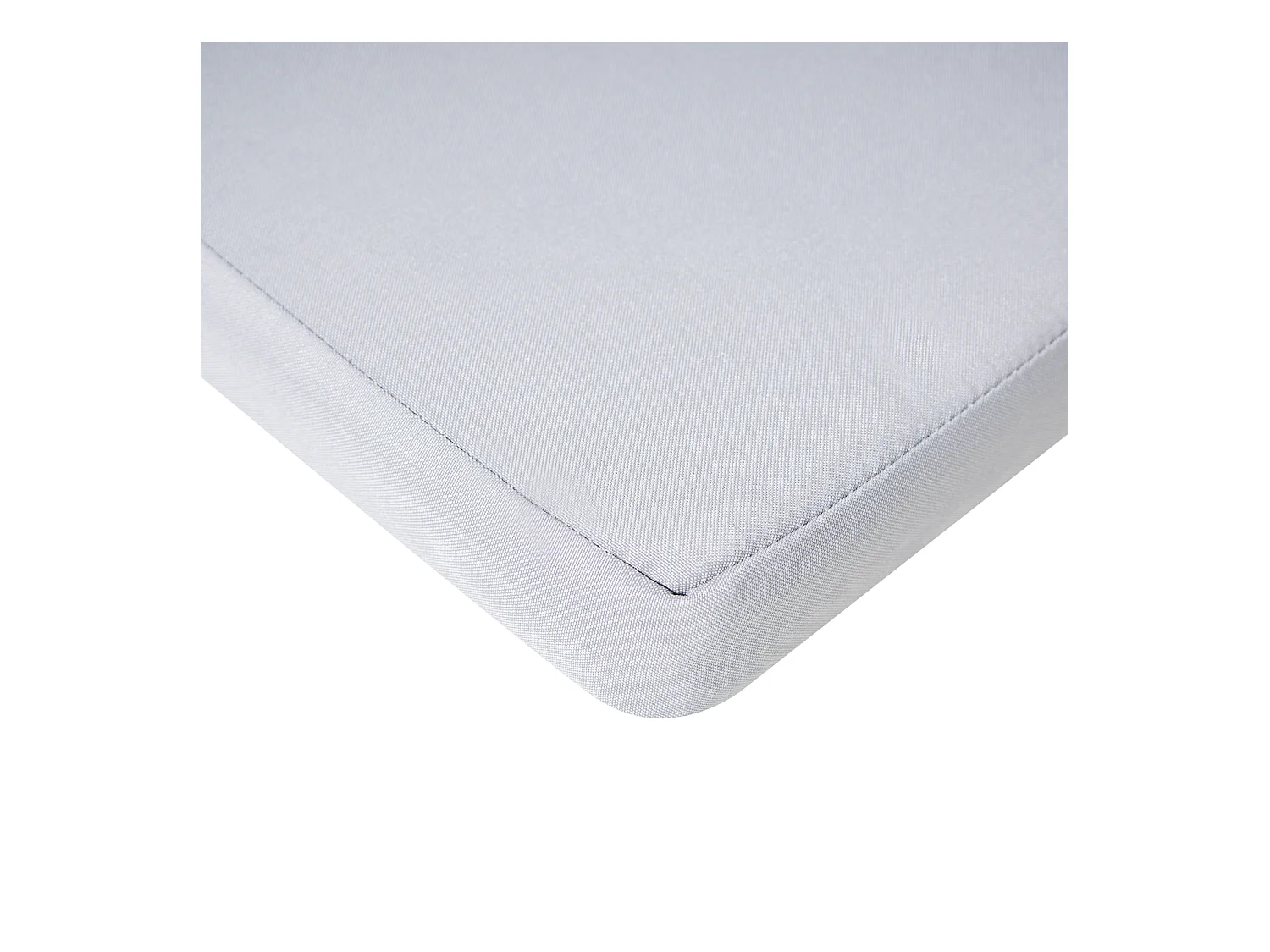 Conjunto de 8 almofadas de cadeira para jardim SASSARI PREMIUM 46 x 46 cm Cinzento claro