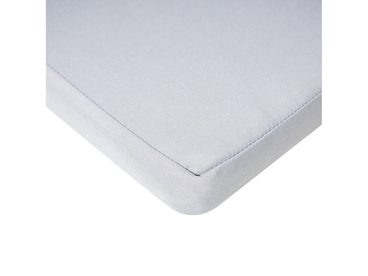 Conjunto de 8 almofadas de cadeira para jardim SASSARI PREMIUM 46 x 46 cm Cinzento claro