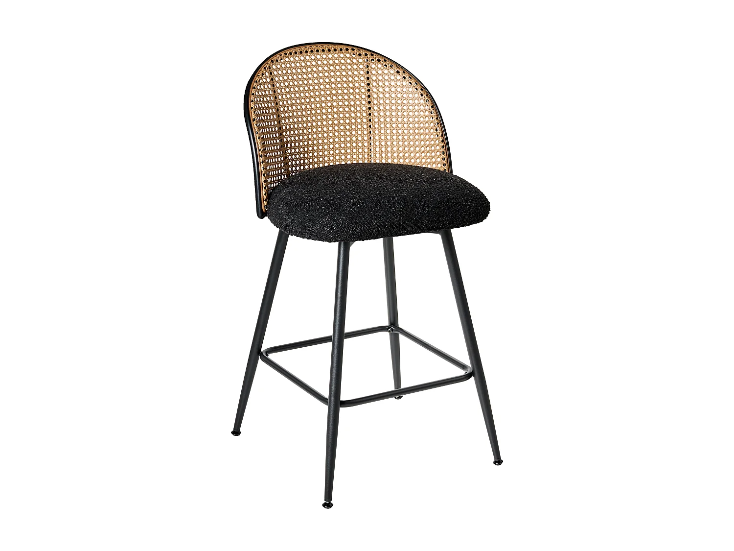 Set van 2 barstoelen NATHAN Draaibaar Zwart