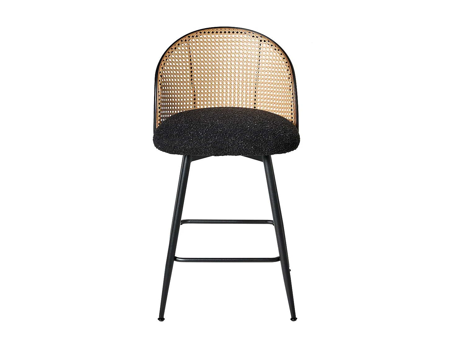 Set van 2 barstoelen NATHAN Draaibaar Zwart