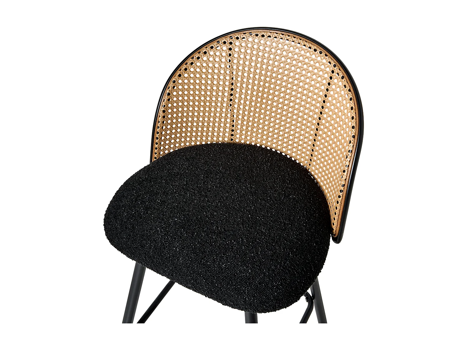 Set van 2 barstoelen NATHAN Draaibaar Zwart