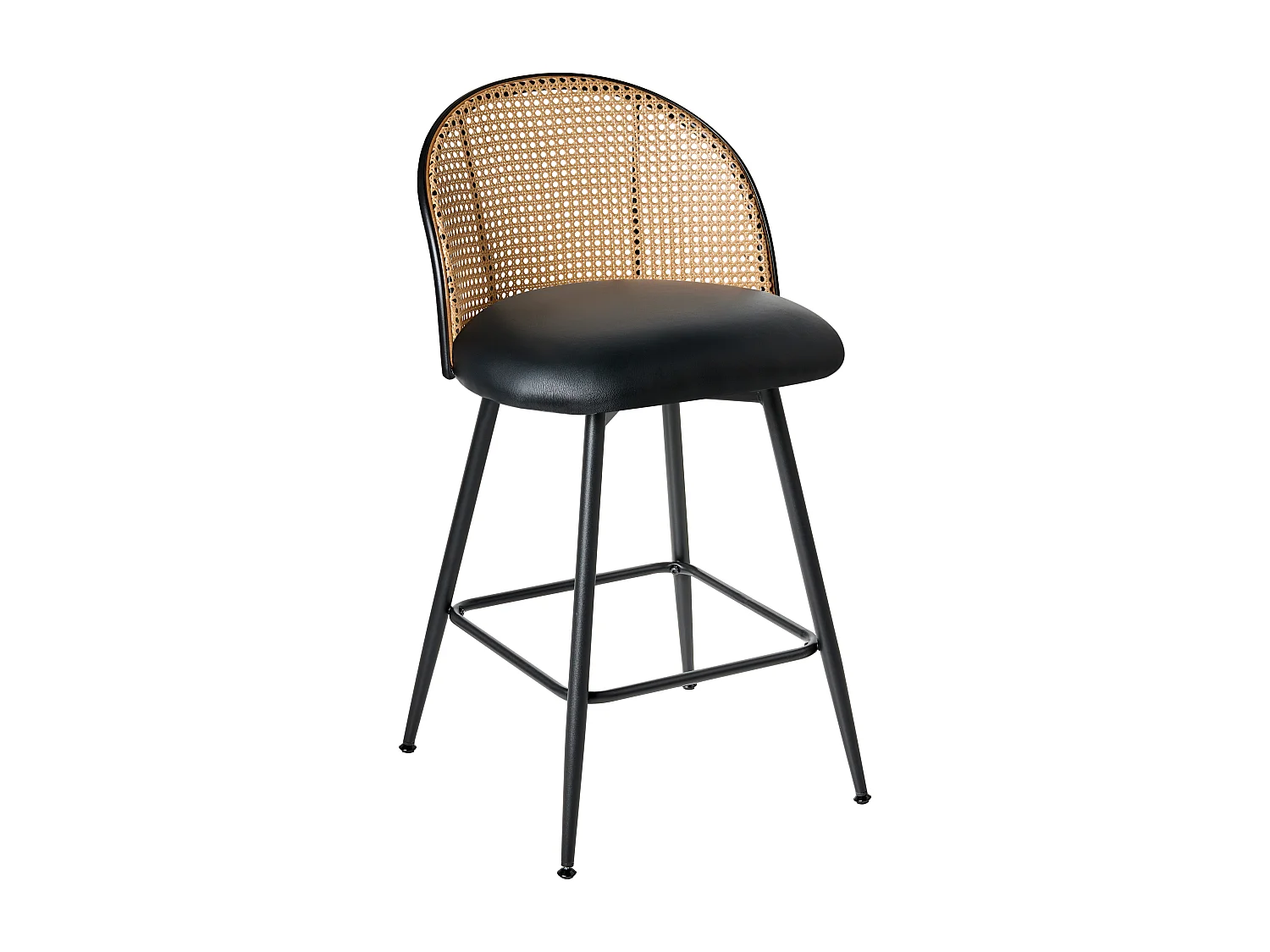 Conjunto de 2 bancos de bar NATHAN Preto