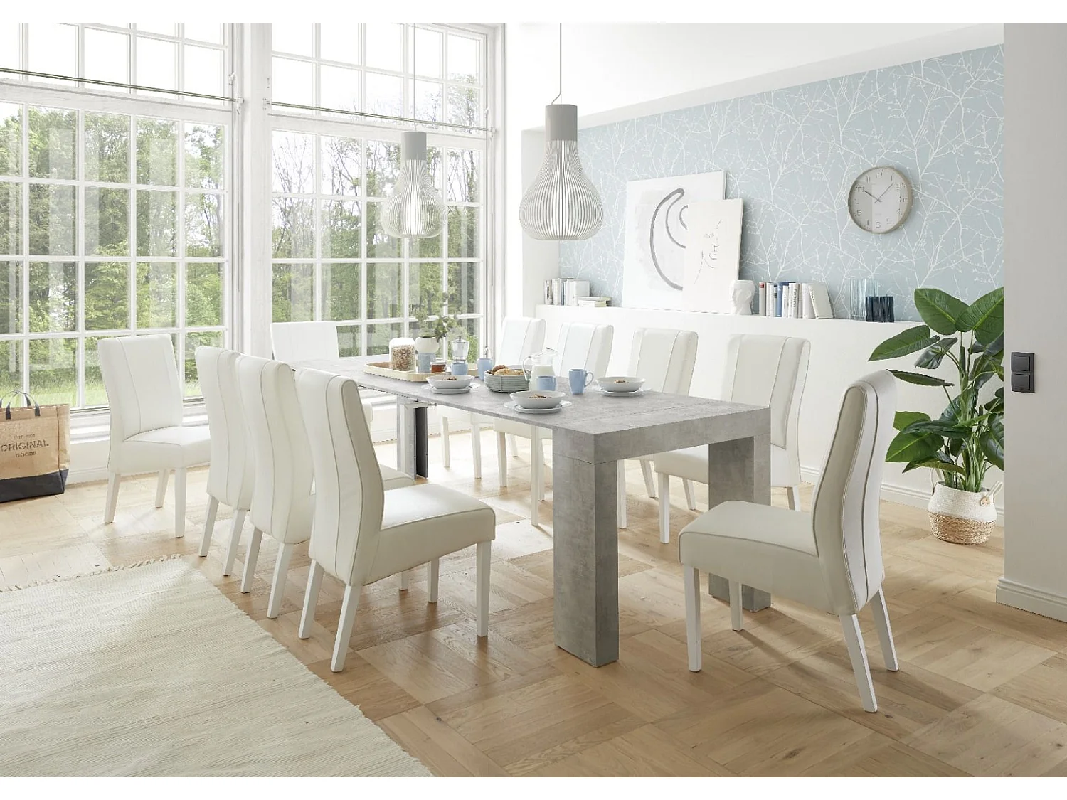 Consolle allungabile  46x78x90 cm Cemento CL2