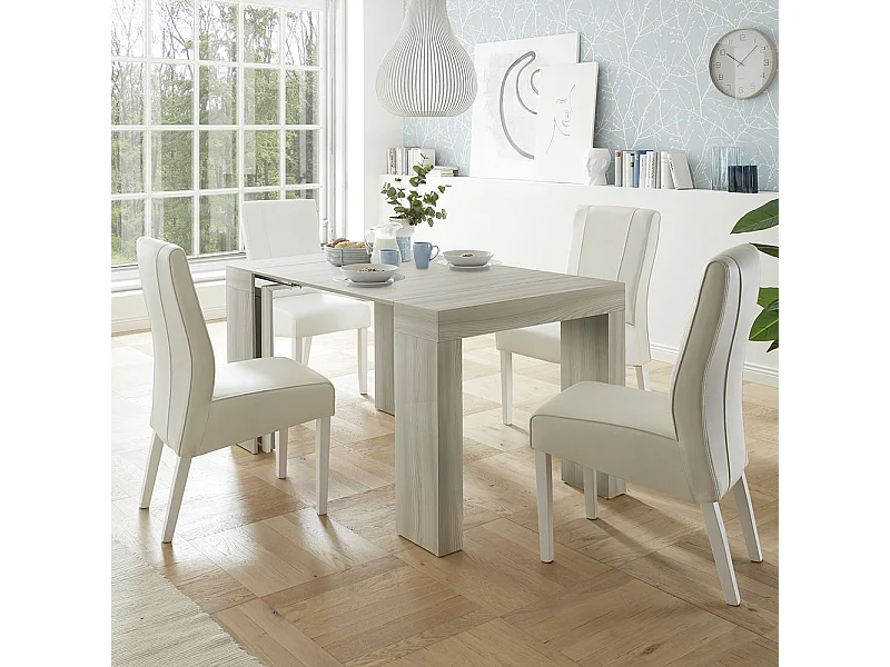 Consolle allungabile  made in Italy 46x78x90 cm rovere chiaro CL2